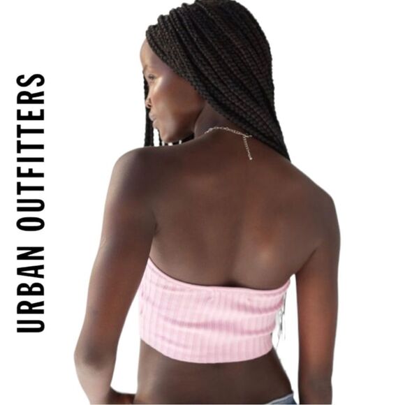 NEW Urban Outfitters UO Lucy Pink Sweater Tube Top M L XL - Picture 3 of 5
